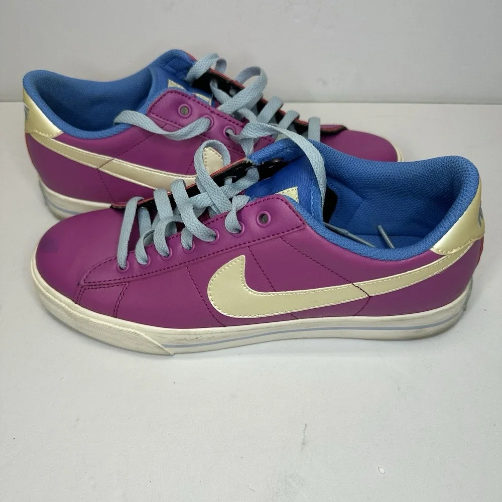 Nike‎ Classic Pink Leather Swoosh Woman's Size 10 Skate Sneakers Preppy Punk